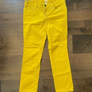 JCrew Matchstick Yellow Corduroy Pants 30Short